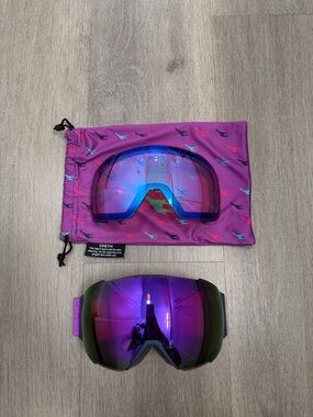 SMITH Goggles Purple Mirrored Interchangeable